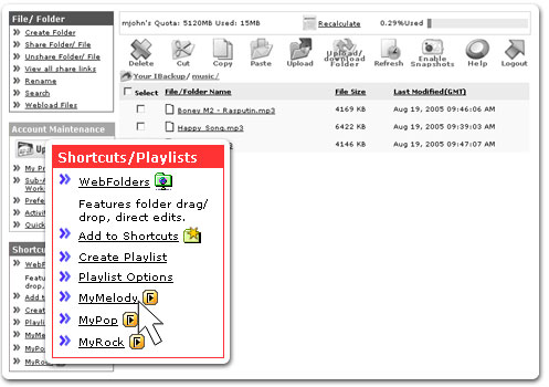 online storage for music