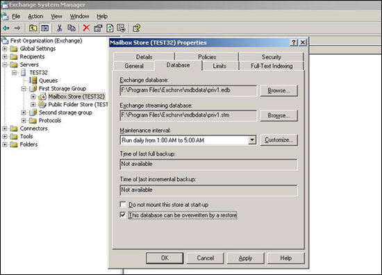 Exchange Server Backup