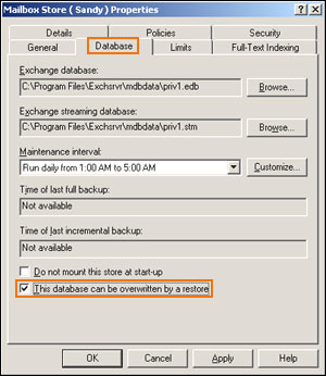 Exchange Server Restore