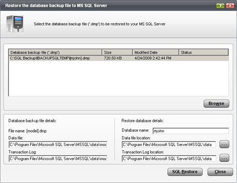SQL Server Restore