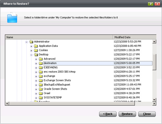 Exchange Server Restore