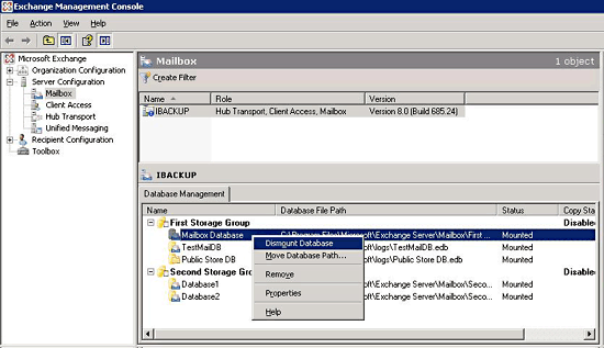 Exchange Server Restore