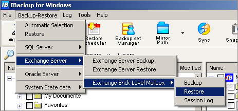 Brick-Level Mailbox Backup