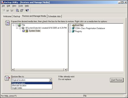 System state Backup