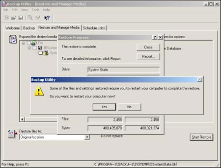 System state Backup