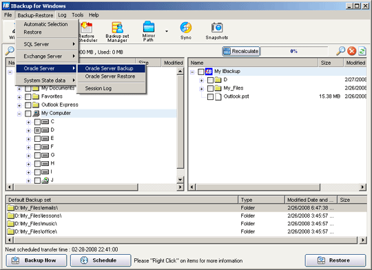 Oracle Server Backup