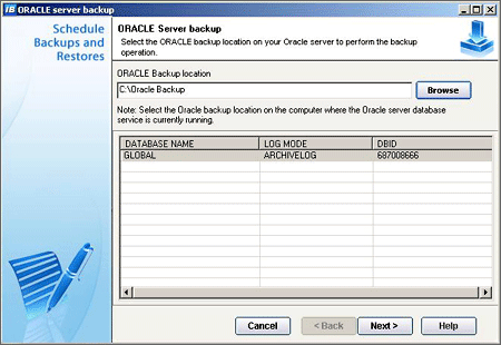 Oracle Server Backup