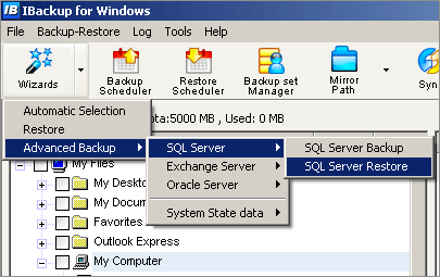 MS SQL Server restore