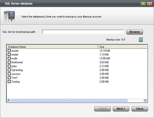 MS SQL Server backup