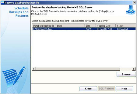 MS SQL Server restore