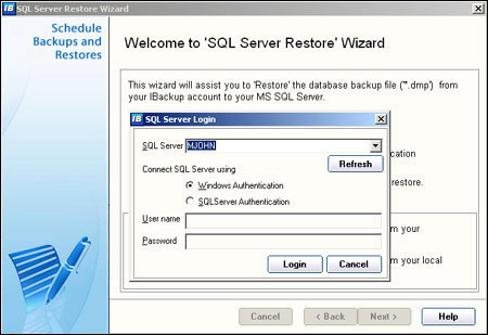 MS SQL Server restore