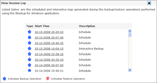 Web-based online backup management