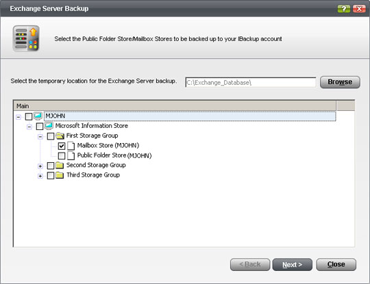 Exchange Server Backup