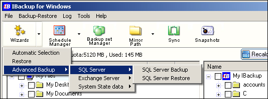MS SQL Server backup